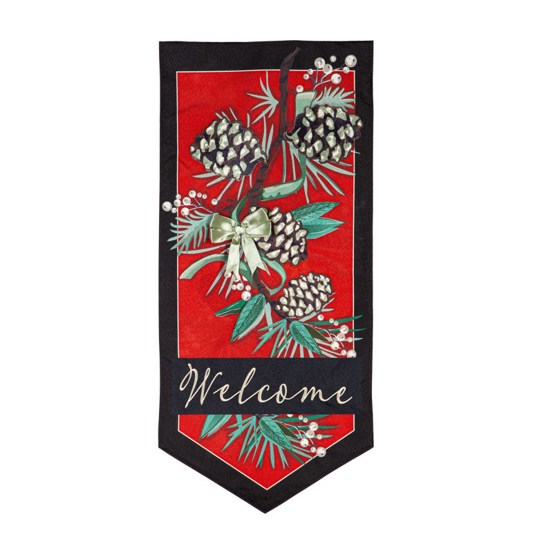 Drapeau de jardin en polyester 28 po x 12,5 po Jasielle