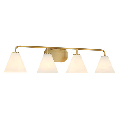  Falbo 4-Light Bathroom Vanity Light in Warm Brass