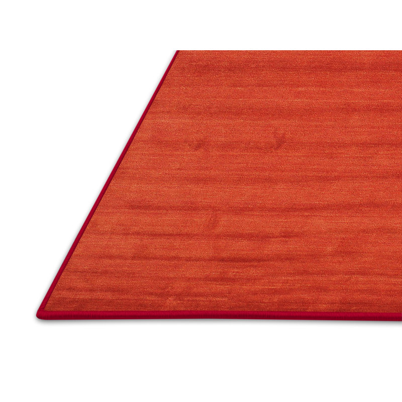 Tapis de zone rouge contemporaine, Rectangle 5 pi x 7 pi