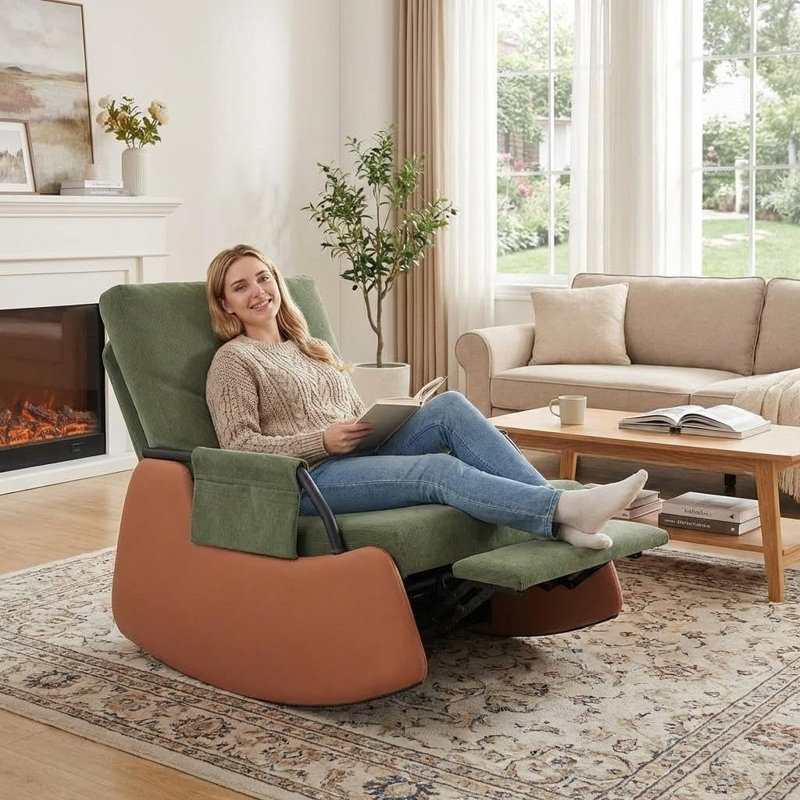 Solid Wood Rocking Chair, green