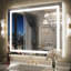 Miroir de salle de bain à DEL avec verre trempé anti-buée à rétroéclairage et à température de 3 couleurs à intensité variable, homologué UL-1685058005