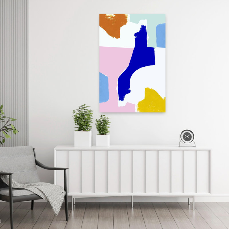 Art contemporain abstrait coloré et audacieux, H 36 po x l 24 po