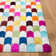 Tapis mauve / beige / bleu Racette