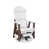White Top/Chocolate Brown Base selected