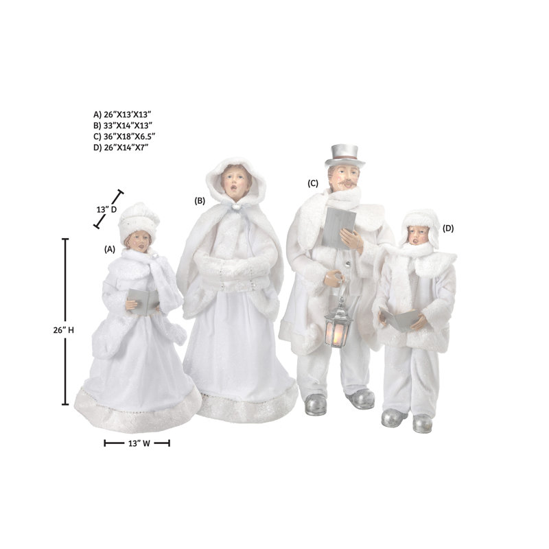 Ensemble 4 pièces de carreaux givrés
