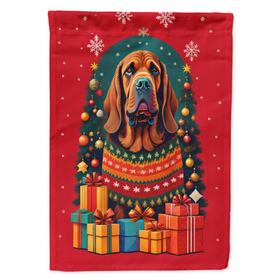 Drapeau de maison de Noël en polyester à double face H 40 po x l 28 po