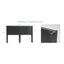 Tête de lit très grande de 80,2 po en bois - aspect décoratif moderne, panneau à oreilles cannelé mural, style à oreilles, design de couleur chêne noir, texture de surface réelle élégante, 3D contemporain-1170994873-1170994875