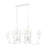 Aslin Textured White 6 Light Linear Chandelier-123223221