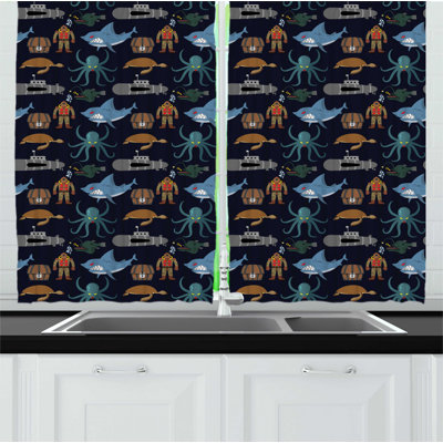 Ruffled Kitchen Curtain