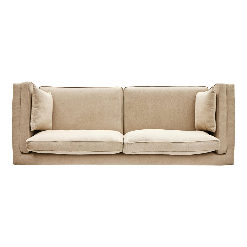 Lawrence Sofa, Nova Taupe 100% Polyester, 34" H x 108" W x 40.75" D