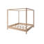 Solid Wood High Post Canopy Platform Bed - Knot-Free Poplar Modern Organic Frame-268172401