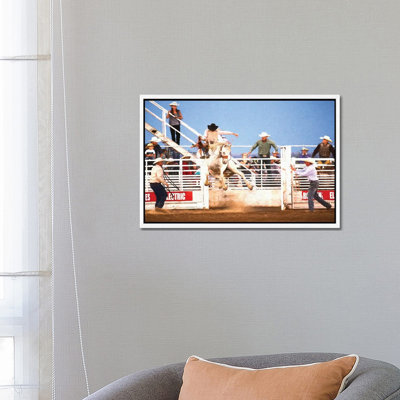 Bucking Chutes 1 Piece Floater Frame Wall Art on Canvas