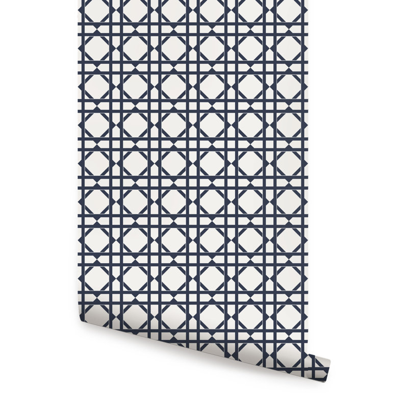 Panneau de papier peint adhésif Pinckney, L 2 pi x H 18 pi, Bleu marine foncé