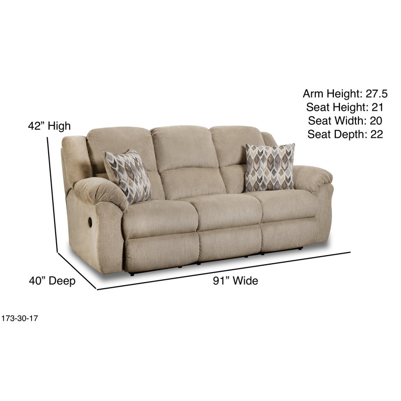 Canapé inclinable Bir11, Polyester beige