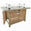 Foyer de table 43 po au gaz propane, foyer extérieur rectangulaire en osier à tissage ouvert de 60000 BTU avec pare-vent en verre pour terrasse extérieure-1531535071