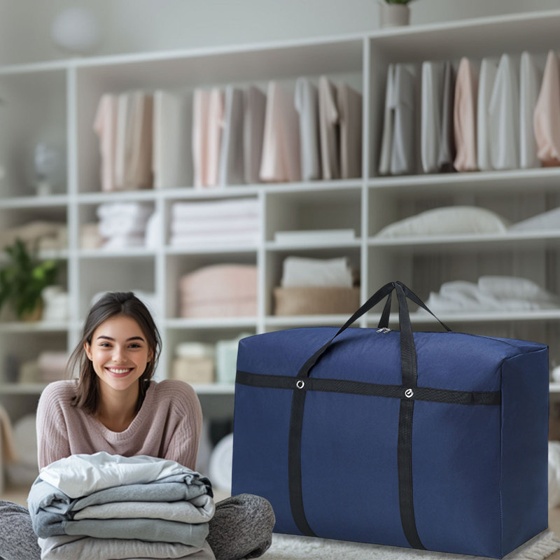  Sacs de rangement robustes, grands organisateurs de garde-robe et rangement, contenants de rangement pliables pour couverture, édredon, oreiller, literie