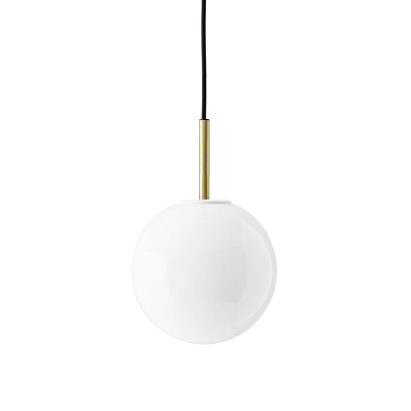 TR Bulb Series 1 - Light Pendant, Glossy White, Brushed Brass