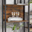 Jaliyah 166cm H x 158cm W Steel Etagere Bookcase-813942040