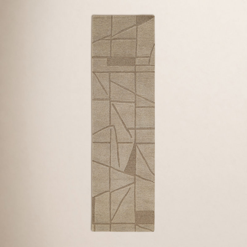 Tapis en laine touffeté à la main Lira, Tapis de couloir 2 pi 3 po x 8 pi