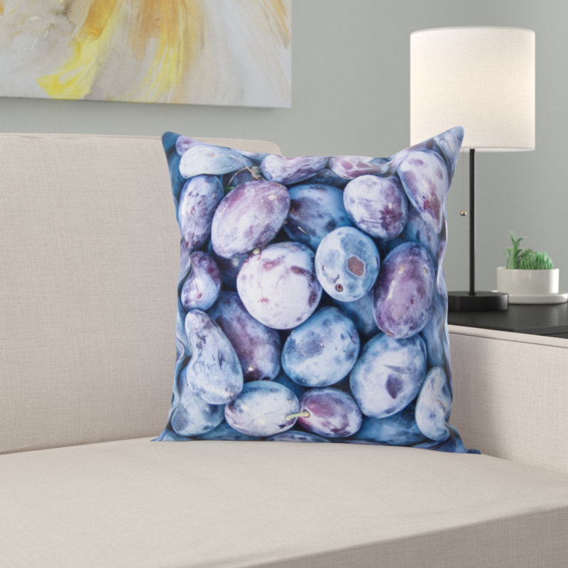 Coussin décoratif prune