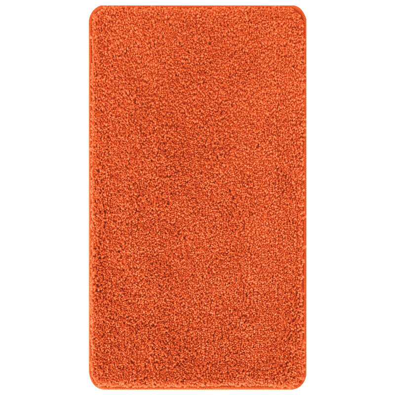 Cotton Non-Slip Bath Mats Rectangular, 70cm, Orange, 120cm