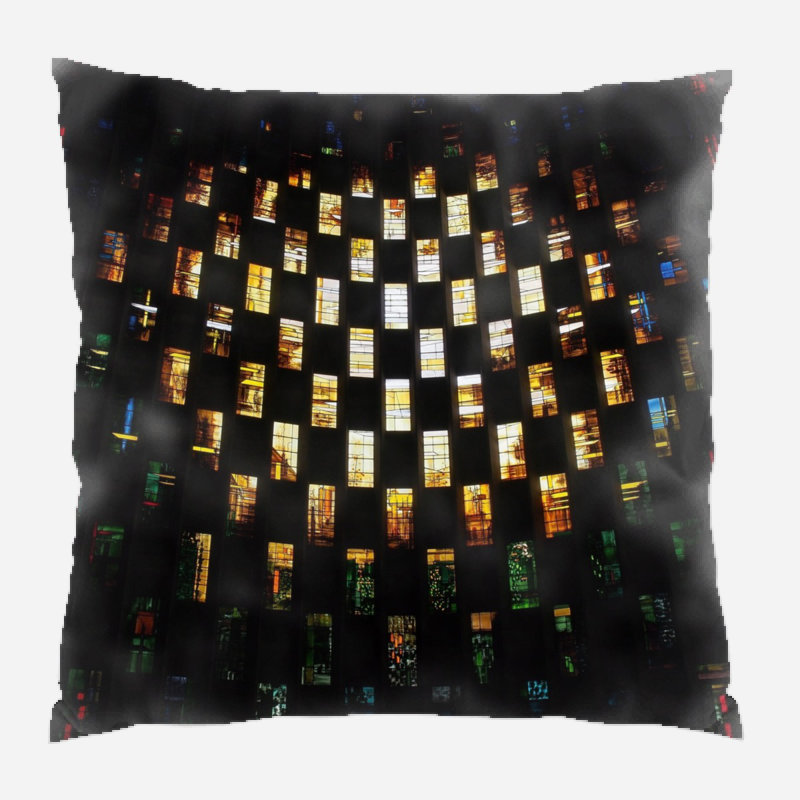 Coussin de jeté teint