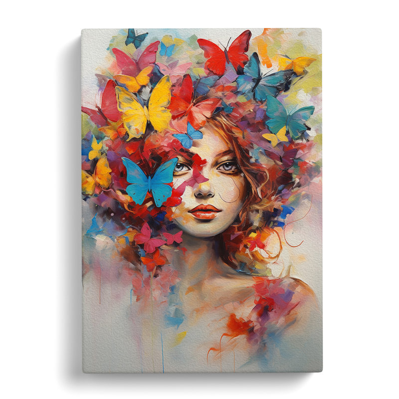Butterfly Expressionism No.2 - Wrapped Canvas Print, 76cm H x 50cm W x 3cm D