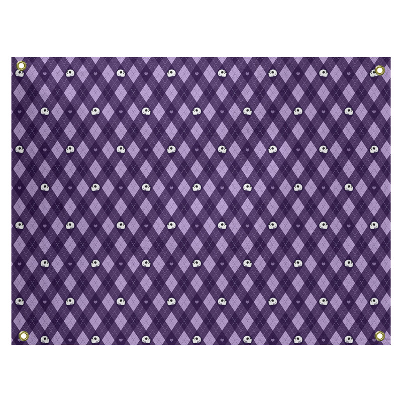 Tapisserie argyle crâne par katelyn elizabeth Kitterman, H 27,5 po x l 37,5 po, Intérieur / extérieur