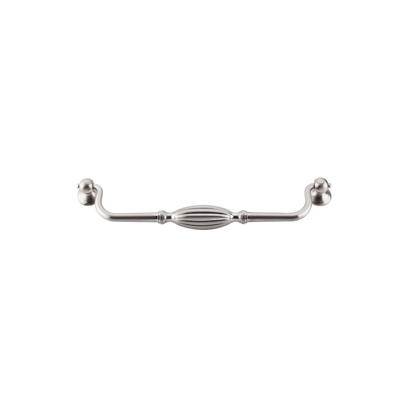 Tuscany 5 1/16" Center to Center Drop handle, Brushed Satin Nickel, 8 13/16" Center to Center