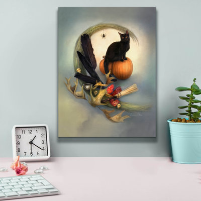 Toile épique Graffiti «Crescent Shadow» par Art and a Little Magic, 12 po x 16 po