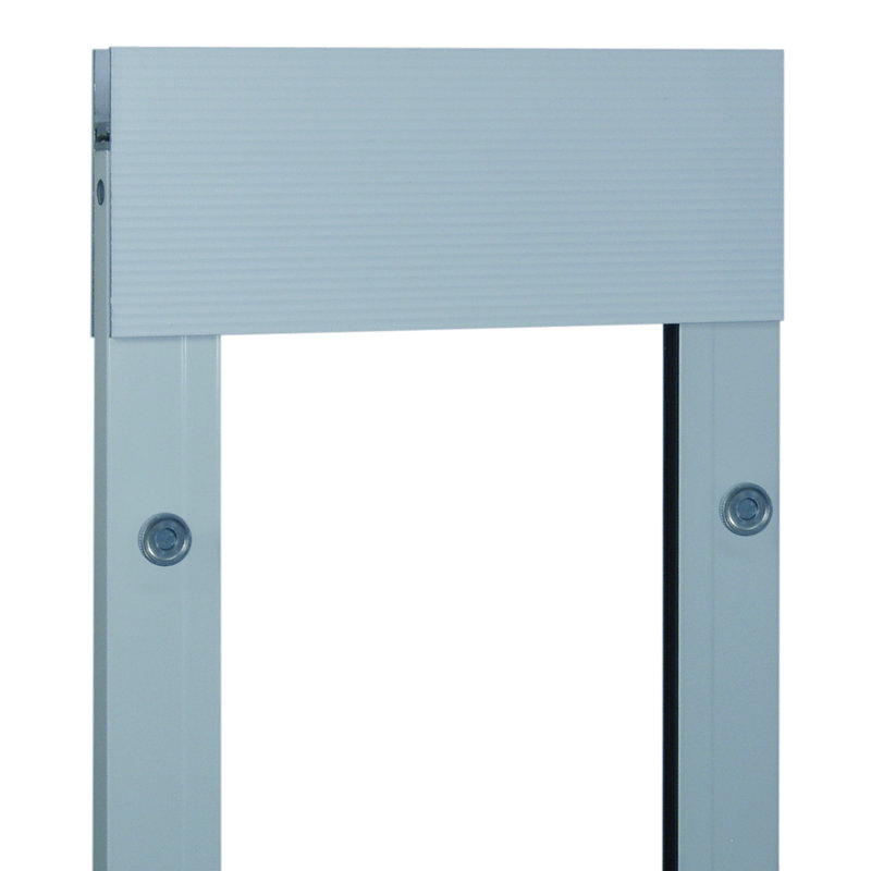 Porte pour animal de terrasse moyenne, Blanc, H 15 po x l 10,5 po, H 75 po x l 15,25 po P 1,88 po