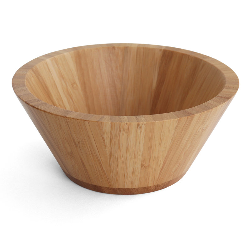 Belari 6.5" Bamboo Reusable Salad Bowls Set of 4