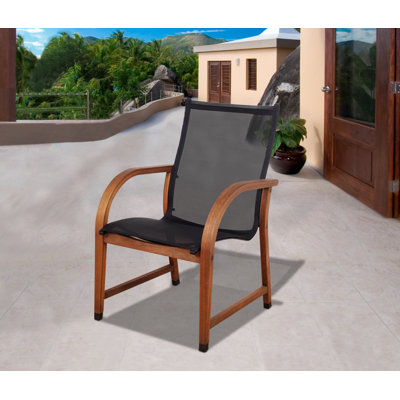 Alyisa Wood Finish Modern Patio Dining Chair (Set Of 2) by Lark Manor