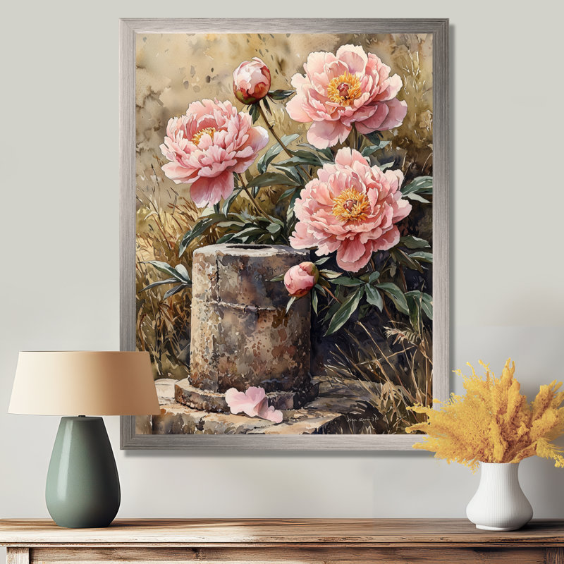 Cervin - Floral Canvas Prints, Argent argent, H 20 po x l 12 po, Reproduction encadrée d'une seule photo