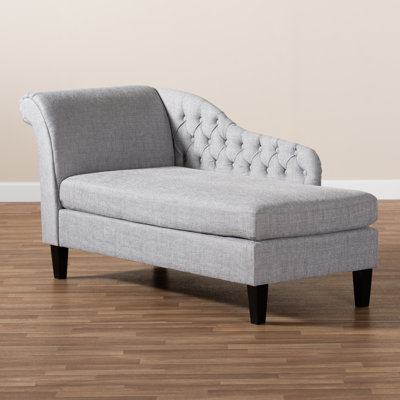 Jacek Tufted One Round Arm Chaise Lounge