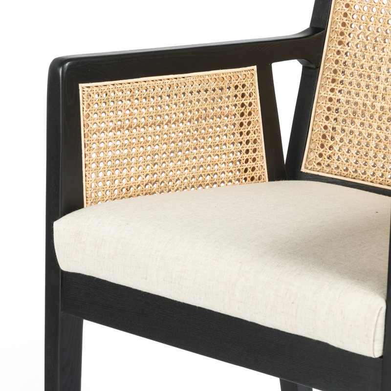 Antonia Counter & Bar Stool, Beige, Bar Stool (31.25" Seat Height), Black/Natural