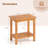  2PCS Outdoor Acacia Wood Side Table 2-Tier Patio End Table w/ Slatted Tabletop-285198109