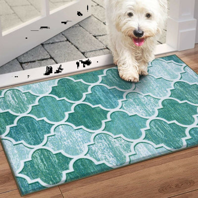 Adile Non-Slip Geometric Doormat