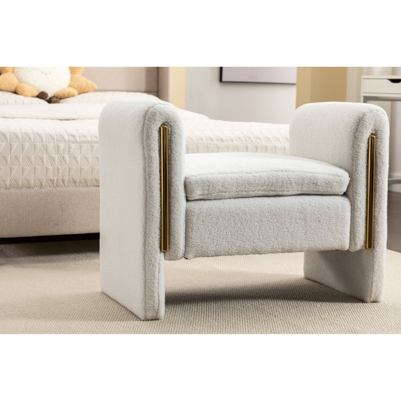 Banc de chambre sans fonction de rangement, banc de rangement, coussin amovible