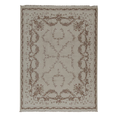 Handmade Silk and Wool Area Rug