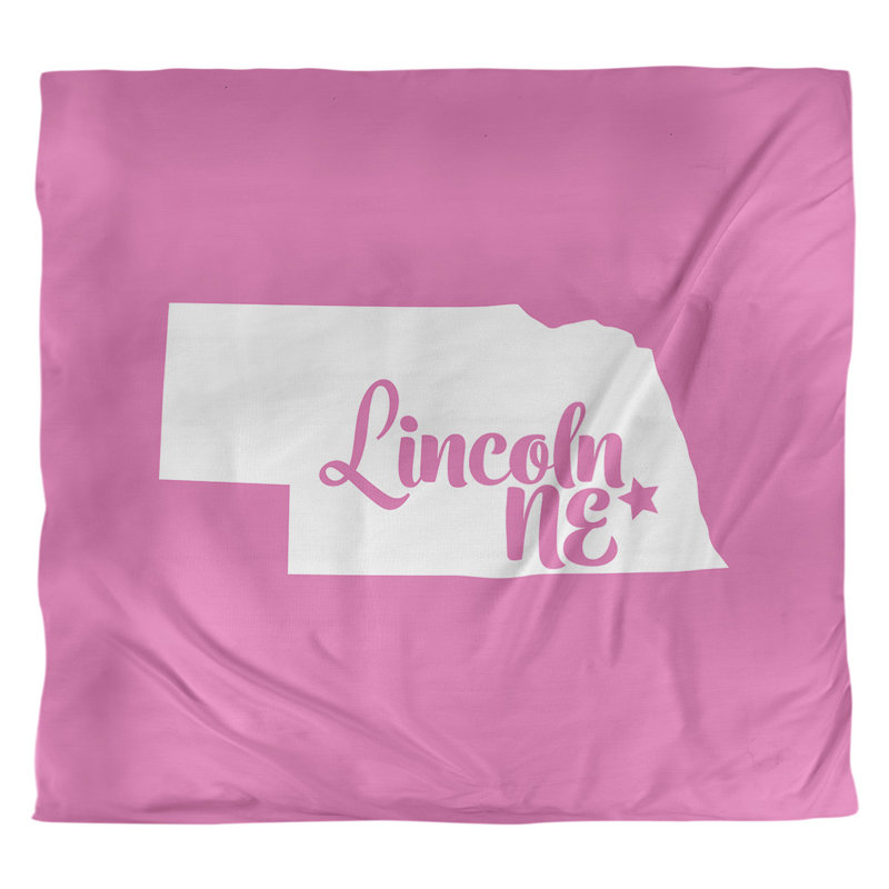 Housse de couette lincoln nebraska, Housse de couette pour très grand lit, Rose, Microfibre