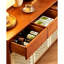 Table de buffet réglable à porte en corde tressée
