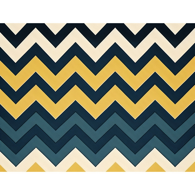 Chevron Comforter, Queen Comforter, Navy/Yellow