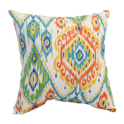 Indoor/Outdoor Damask Throw Pillow