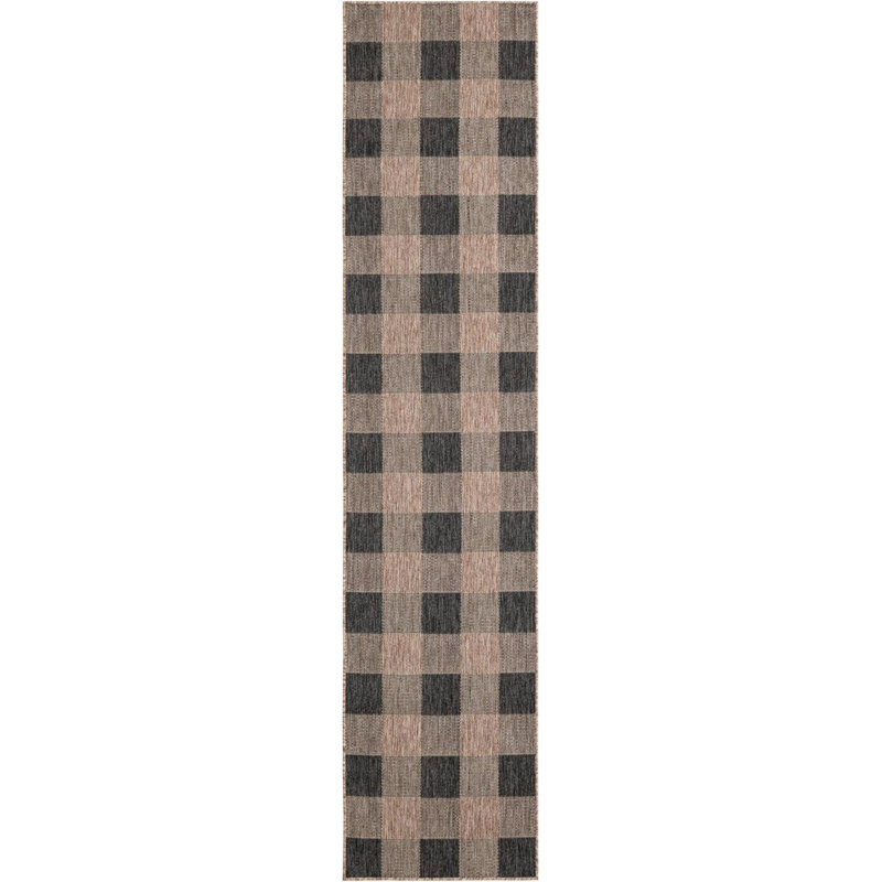 Tapis intérieur / extérieur Borrego , Tapis de couloir 2 pi 7 po x 12 pi
