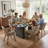 Extendable Oval Dining Table for 4 to 8 People, Modern Kitchen Table with Wooden Strip Base in Black Finish