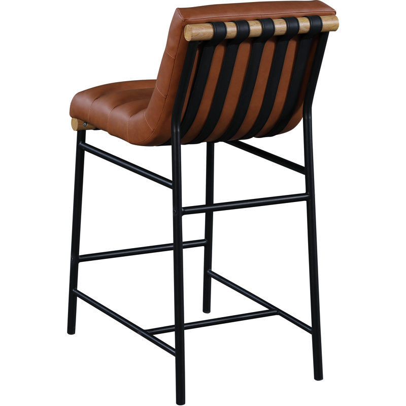 Vincentas Upholstered Counter Stool with Metal Frame