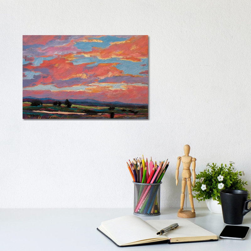 Pink Clouds Over The Foothills by Patty Baker - Gallery-Wrapped Canvas Giclée on Canvas, 20.32 cm H x 30.48 cm W, No Frame