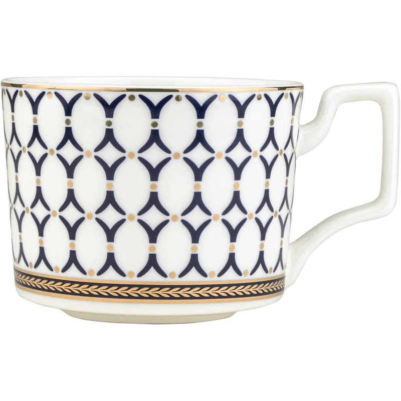 Tasse à thé en porcelaine Charnay, Bleu / blanc