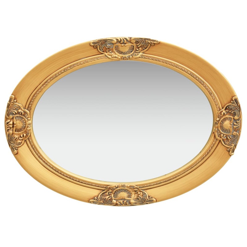 Cann Wood Oval Wall Mirror, Gold, 70cm H x 50cm W
